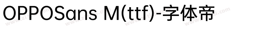 OPPOSans M(ttf)字体转换